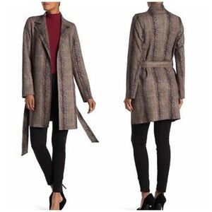 Love Token Faux Suede Snakeskin Jacket, size Medium